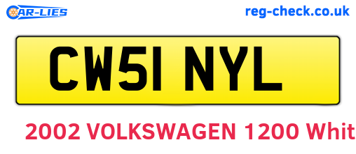 CW51NYL are the vehicle registration plates.