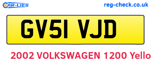 GV51VJD are the vehicle registration plates.