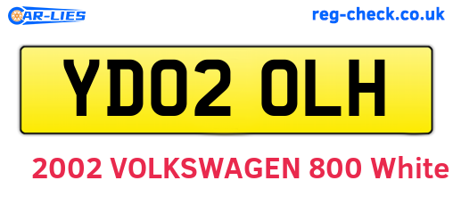 YD02OLH are the vehicle registration plates.