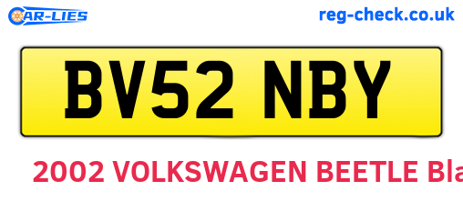 BV52NBY are the vehicle registration plates.