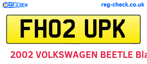 FH02UPK are the vehicle registration plates.