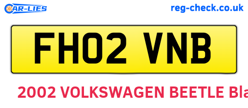 FH02VNB are the vehicle registration plates.