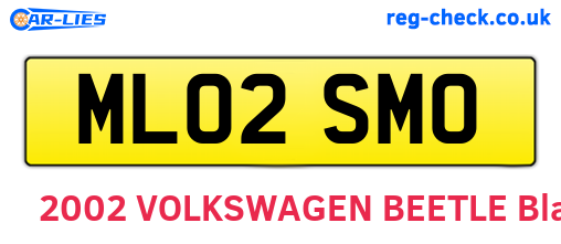 ML02SMO are the vehicle registration plates.