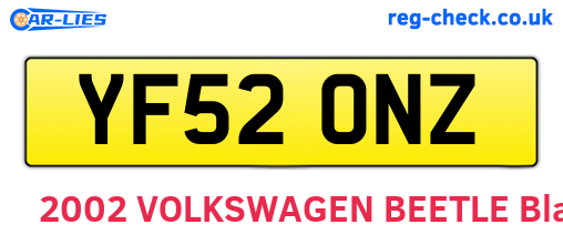 YF52ONZ are the vehicle registration plates.