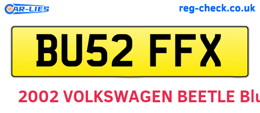 BU52FFX are the vehicle registration plates.