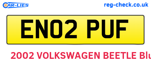 EN02PUF are the vehicle registration plates.