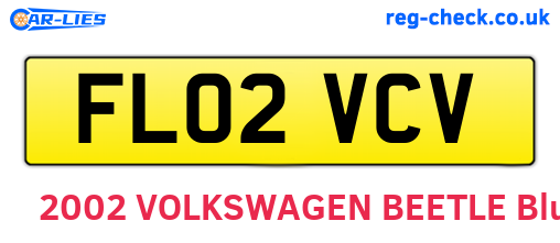 FL02VCV are the vehicle registration plates.