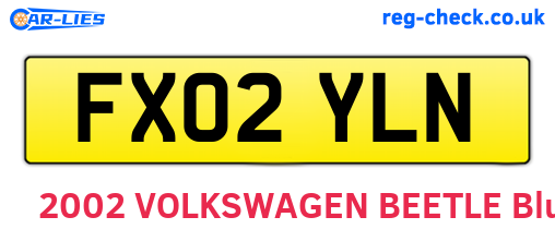 FX02YLN are the vehicle registration plates.