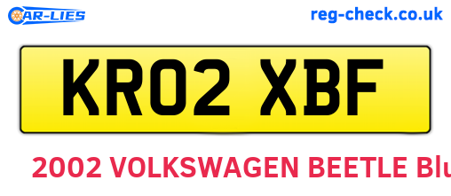 KR02XBF are the vehicle registration plates.