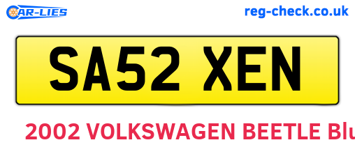 SA52XEN are the vehicle registration plates.