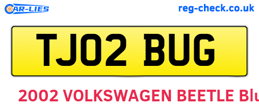 TJ02BUG are the vehicle registration plates.