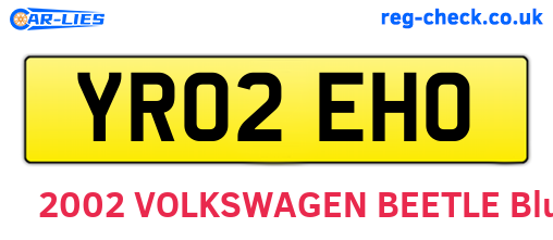 YR02EHO are the vehicle registration plates.