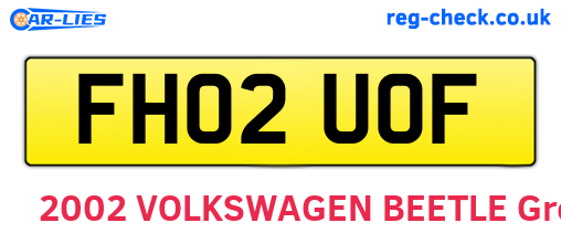 FH02UOF are the vehicle registration plates.