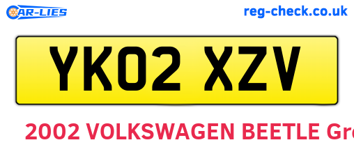 YK02XZV are the vehicle registration plates.