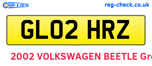 GL02HRZ are the vehicle registration plates.