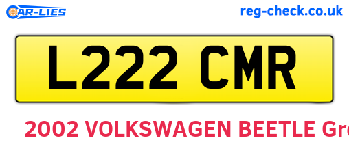 L222CMR are the vehicle registration plates.