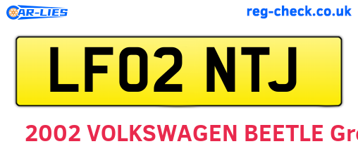 LF02NTJ are the vehicle registration plates.