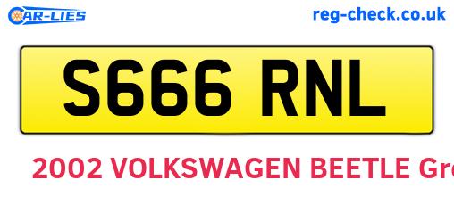 S666RNL are the vehicle registration plates.
