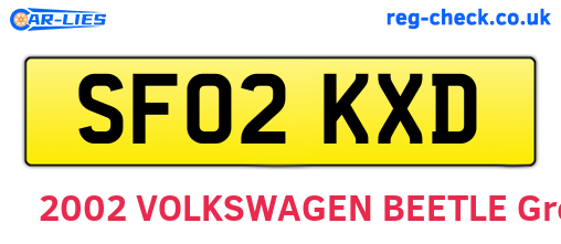 SF02KXD are the vehicle registration plates.
