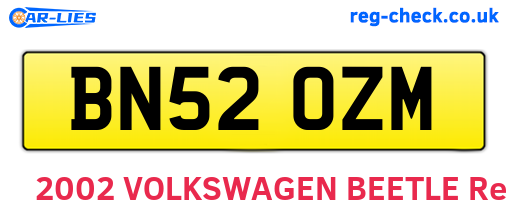 BN52OZM are the vehicle registration plates.