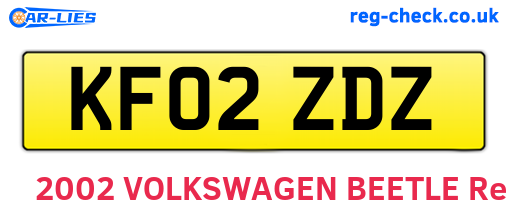 KF02ZDZ are the vehicle registration plates.