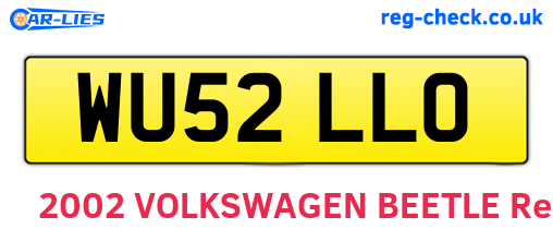 WU52LLO are the vehicle registration plates.