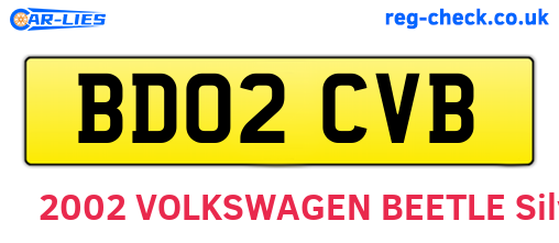 BD02CVB are the vehicle registration plates.