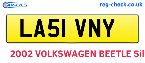 LA51VNY are the vehicle registration plates.