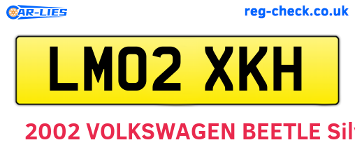 LM02XKH are the vehicle registration plates.