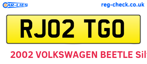 RJ02TGO are the vehicle registration plates.