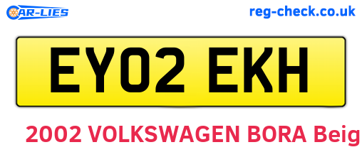 EY02EKH are the vehicle registration plates.