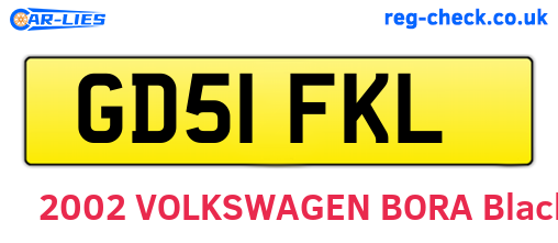 GD51FKL are the vehicle registration plates.