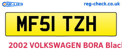 MF51TZH are the vehicle registration plates.