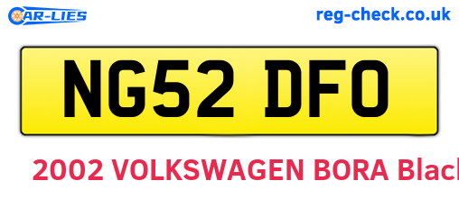 NG52DFO are the vehicle registration plates.