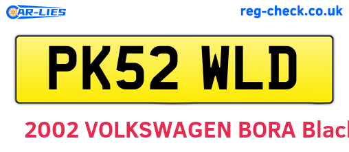 PK52WLD are the vehicle registration plates.
