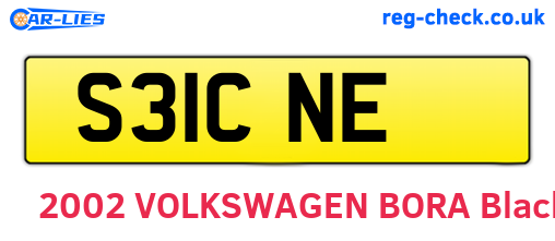 S31CNE are the vehicle registration plates.