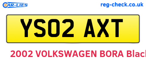YS02AXT are the vehicle registration plates.