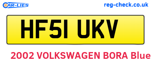 HF51UKV are the vehicle registration plates.