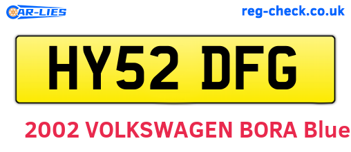 HY52DFG are the vehicle registration plates.