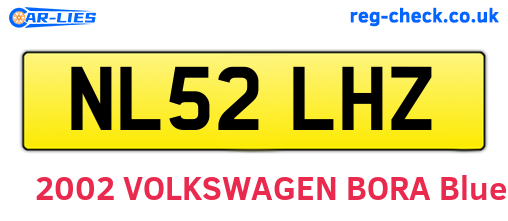 NL52LHZ are the vehicle registration plates.