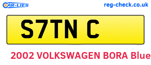 S7TNC are the vehicle registration plates.