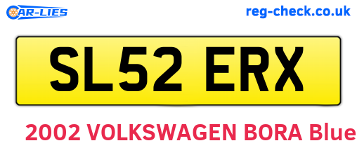 SL52ERX are the vehicle registration plates.