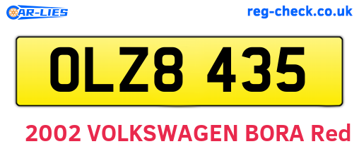 OLZ8435 are the vehicle registration plates.