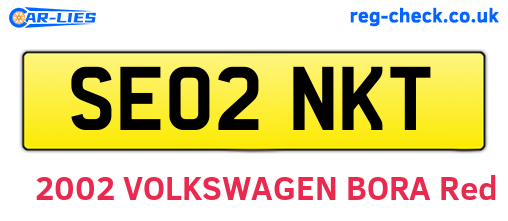SE02NKT are the vehicle registration plates.