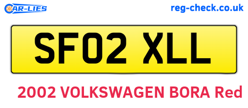 SF02XLL are the vehicle registration plates.
