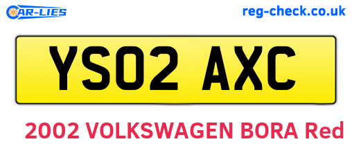 YS02AXC are the vehicle registration plates.