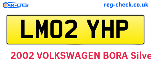 LM02YHP are the vehicle registration plates.