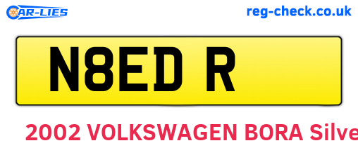 N8EDR are the vehicle registration plates.