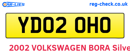 YD02OHO are the vehicle registration plates.