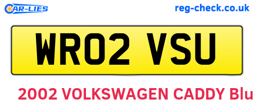 WR02VSU are the vehicle registration plates.